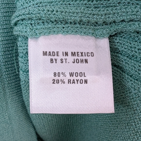 St John Sport Santana Knit Top Green P - Picture 5 of 10